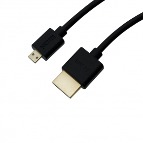 KCHDC012 Ultra Slim PVC Molding HDMI A-Micro D Cable