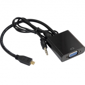 KCHCC008 Micro HDMI to VGA Convert Cable With Audio Port