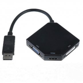 KCDAP011 1 in 3 out DisplayPort to HDMI+VGA+DVI Convert Cable
