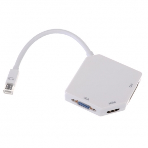 KCDAP012 Mini DisplayPort to HDMI+VGA+DVI Convert Cable