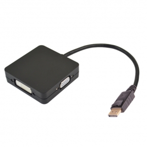 KCDAP008 DisplayPort to HDMI+VGA+DVI Convert Cable