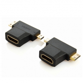 KCHAP011 HDMI A Female to Mini C Male+Micro D Male Adapter