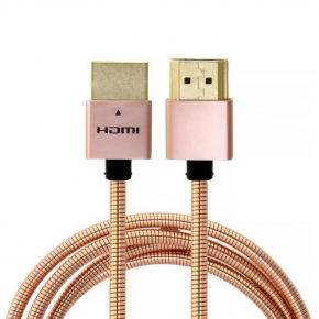 KCHDC009 Ultra Slim Metal Plug HDMI A-A Cable,with stainless steel jacket