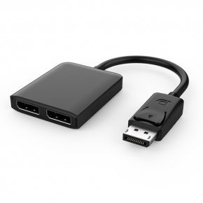 KCDAP022 DisplayPort 1.4 to 2×DisplayPort 1.4 Converter Cable Micro USB Power Supply