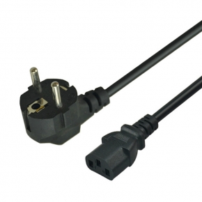 KCPCC001 Power Cable Schuko Plug 90 degree to IEC jack CEE7/7-C13