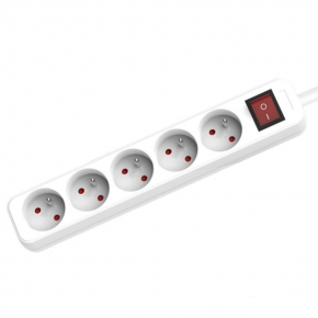 KCPCS007 5-Sockets French Power Strip with Switch