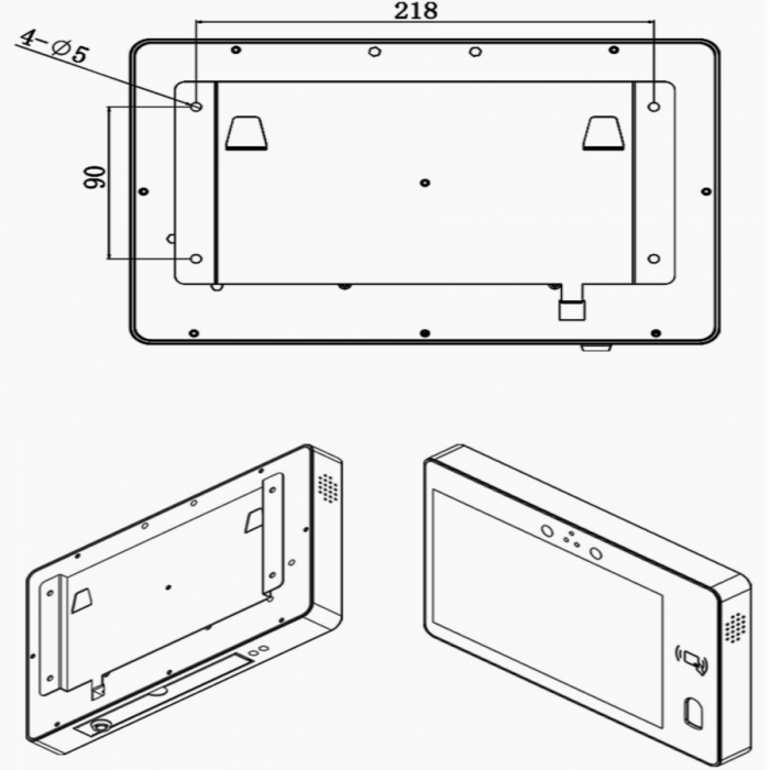 KCAP002 10.1 inch Face Recognition LCD Screen