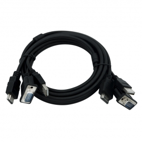 KCHDC030 HDMI+VGA+USB Composit Cable