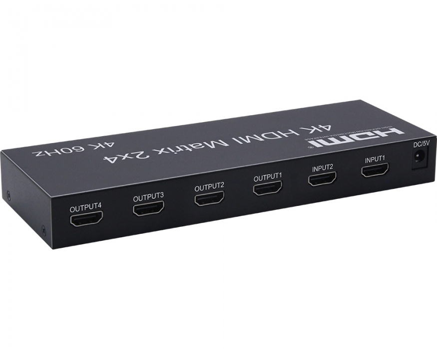 KCHMX001 2×4 HDMI 2.0 Matrix with audio output