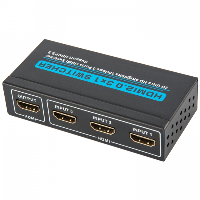 KCHSW002 3×1 HDMI 2.0 Switcher