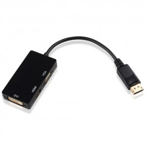 KCDAP010 DisplayPort to HDMI+VGA+DVI Convert Cable