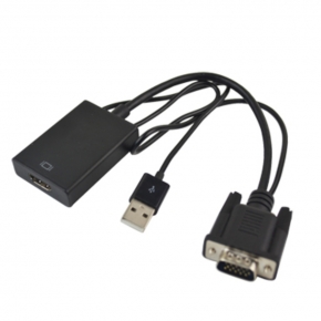 KCHCC011 VGA to HDMI Converter with 3.5mm Audio and USB Power
