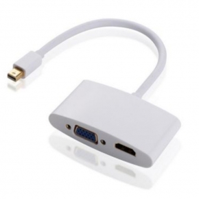 KCDAP014 1 in 2 out Mini DisplayPort to HDMI+VGA Convert Cable