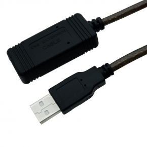 KCUB2003 Active USB2.0 Extension Cable Transparent Black