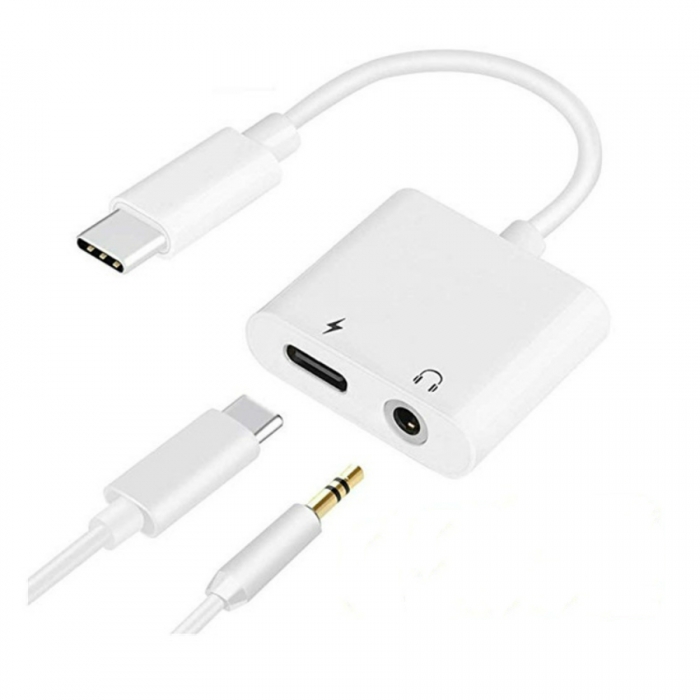 KCUAP019 USB Type C to 3.5mm Audio+PD Convert Cable
