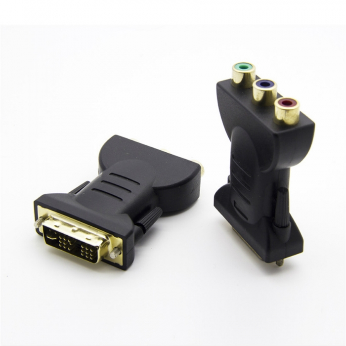 KCDVI006 DVI(18+1) Male to 3×RCA Female Adapter
