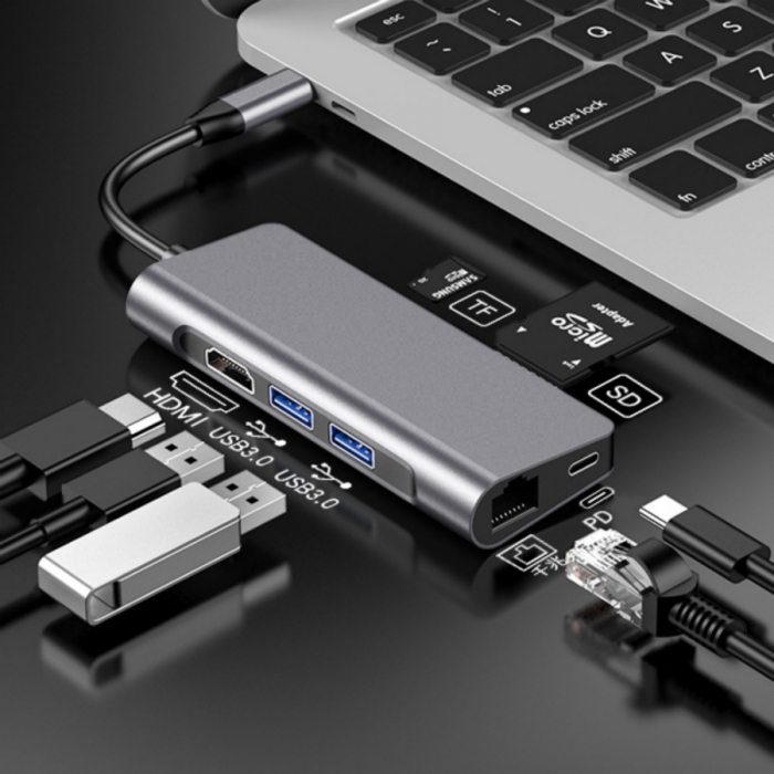KCUAP026 7 in 1 USB Type C Docking