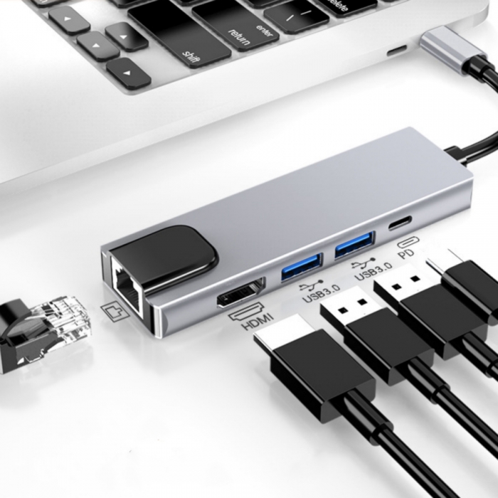 KCUAP024 5 in 1 USB Type C Docking