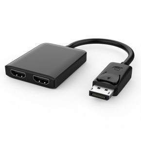 KCDAP021 DisplayPort 1.4 to 2×HDMI 2.0 Converter Cable Micro USB Power Supply