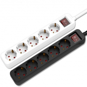 KCPCS003 5-Sockets Schuko Power Strip with Switch