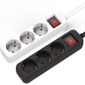 KCPCS001 3-Sockets Schuko Power Strip with Switch