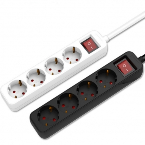 KCPCS002 4-Sockets Schuko Power Strip with Switch