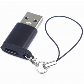 KCCAP023 Keychain USB3.0 Male to USB-C Female Adapter Aluminum