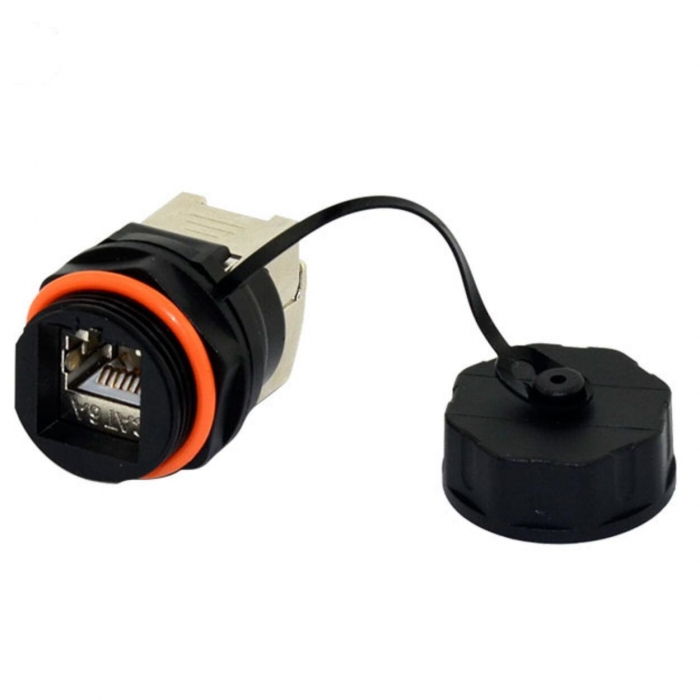 KCNWA006 IP68 Cat6/5e/5 STP With Dust Cap Industrial Waterproof RJ45 Coupler