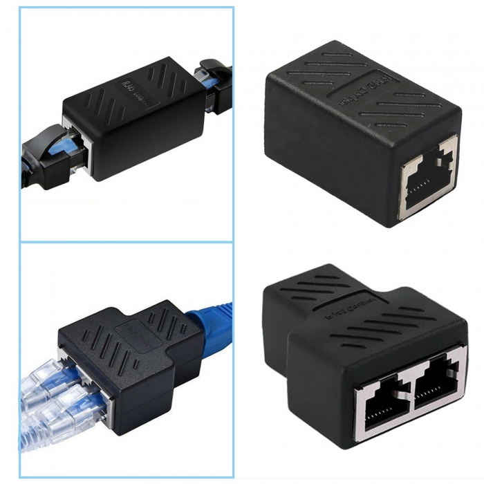 KCNWA003 RJ45 Inline Coupler Female to Female Shielded Adapter for Cat7 Cat6 Cat5e