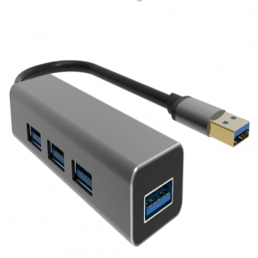 KCUB3038 New Design USB 3.0 to 4×USB3.0 Hub Aluminum Housing